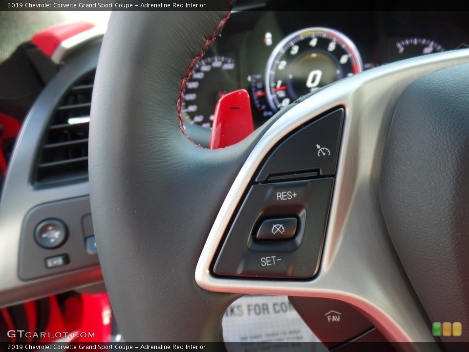 Adrenaline Red Interior Controls for the 2019 Chevrolet Corvette Grand Sport Coupe #125444662