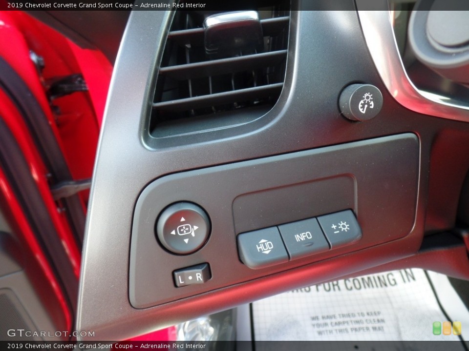 Adrenaline Red Interior Controls for the 2019 Chevrolet Corvette Grand Sport Coupe #125444686