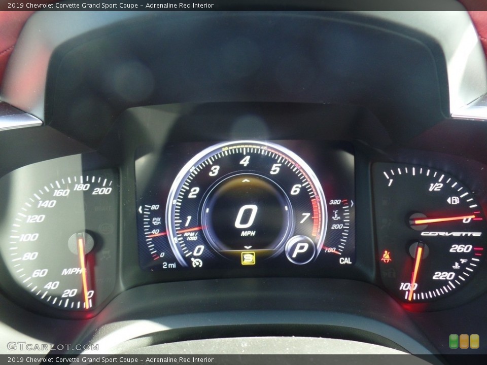 Adrenaline Red Interior Gauges for the 2019 Chevrolet Corvette Grand Sport Coupe #125444710