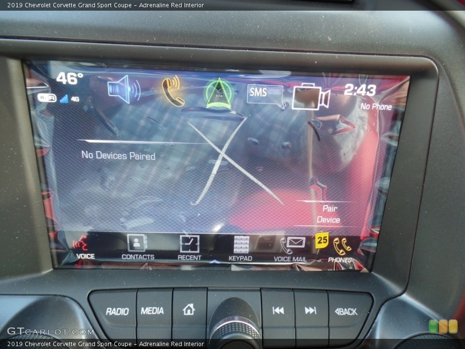 Adrenaline Red Interior Controls for the 2019 Chevrolet Corvette Grand Sport Coupe #125444826