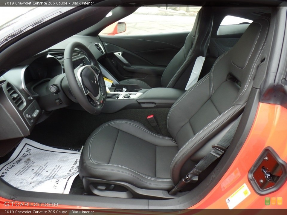 Black Interior Front Seat for the 2019 Chevrolet Corvette Z06 Coupe #125445694