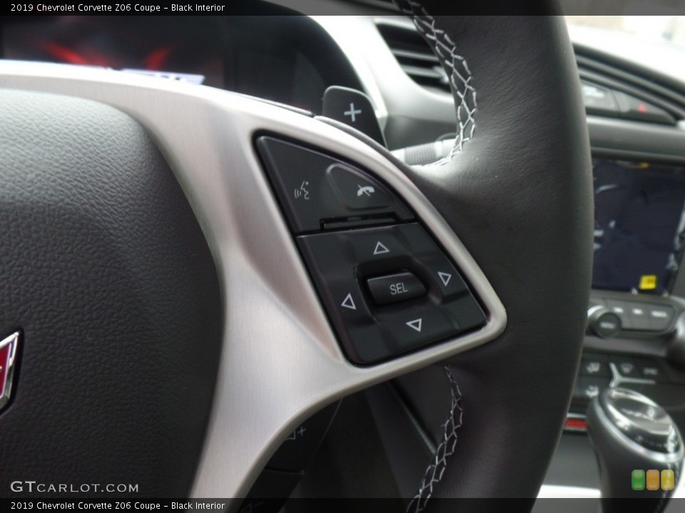 Black Interior Controls for the 2019 Chevrolet Corvette Z06 Coupe #125445778