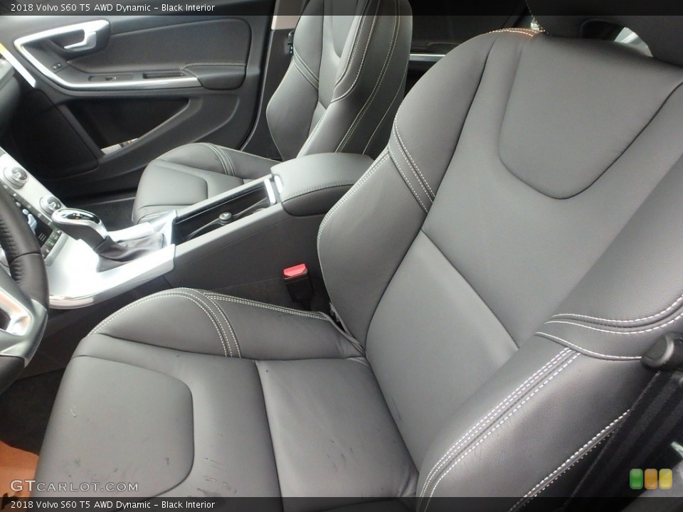 Black Interior Front Seat for the 2018 Volvo S60 T5 AWD Dynamic #125449480
