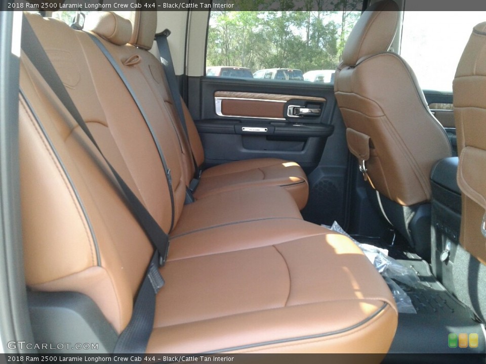 Black/Cattle Tan Interior Rear Seat for the 2018 Ram 2500 Laramie Longhorn Crew Cab 4x4 #125449531