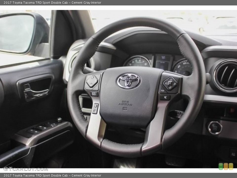 Cement Gray Interior Steering Wheel for the 2017 Toyota Tacoma TRD Sport Double Cab #125454396