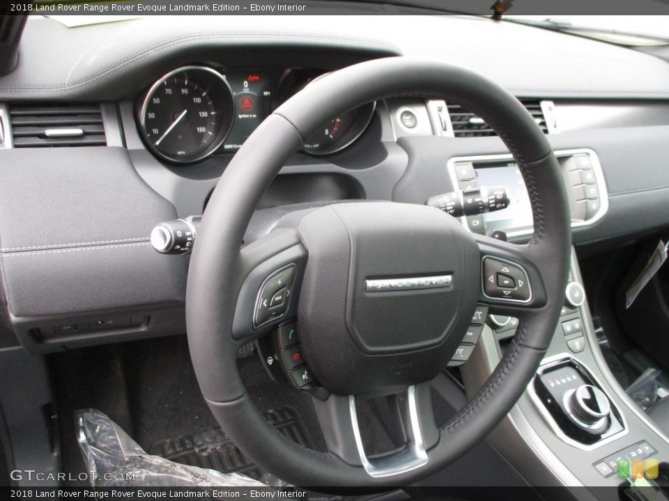 Ebony Interior Steering Wheel for the 2018 Land Rover Range Rover Evoque Landmark Edition #125458890
