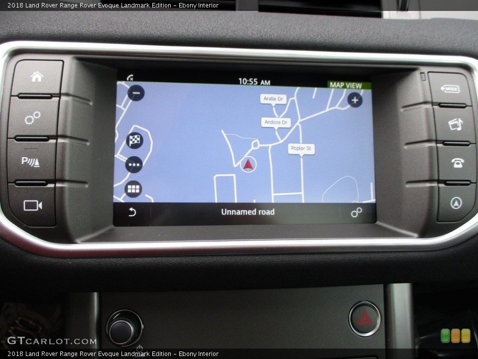 Ebony Interior Navigation for the 2018 Land Rover Range Rover Evoque Landmark Edition #125458914