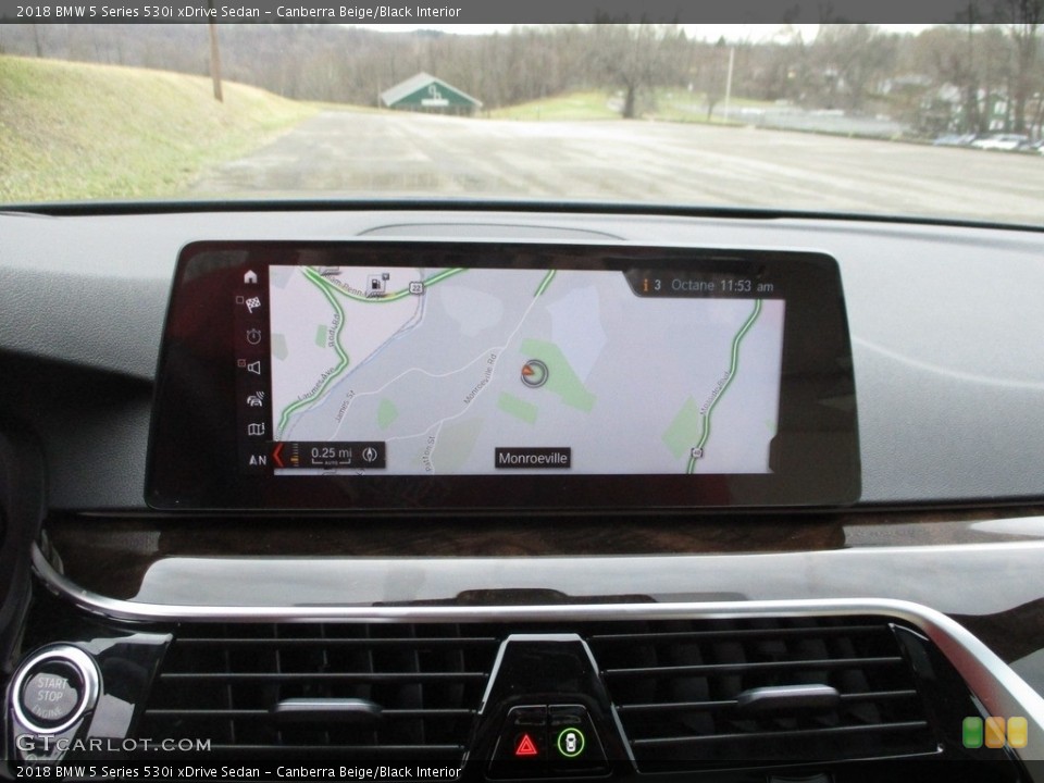 Canberra Beige/Black Interior Navigation for the 2018 BMW 5 Series 530i xDrive Sedan #125460420