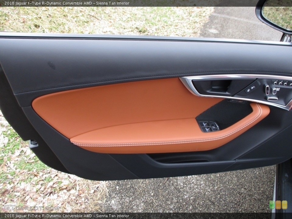 Sienna Tan Interior Door Panel for the 2018 Jaguar F-Type R-Dynamic Convertible AWD #125461362