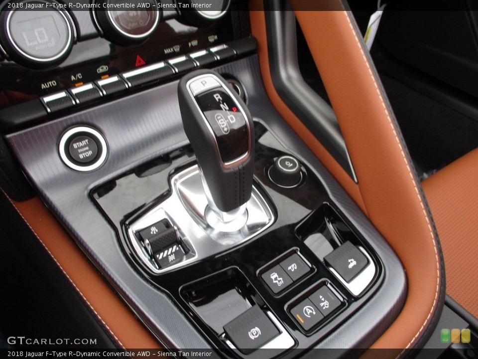 Sienna Tan Interior Transmission for the 2018 Jaguar F-Type R-Dynamic Convertible AWD #125461425