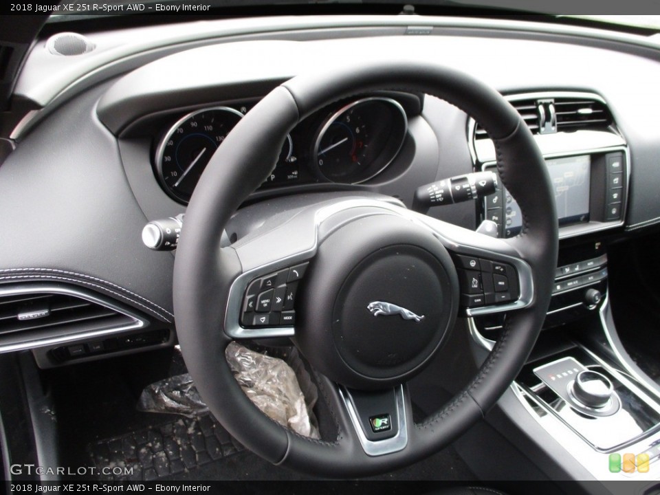Ebony Interior Steering Wheel for the 2018 Jaguar XE 25t R-Sport AWD #125461899