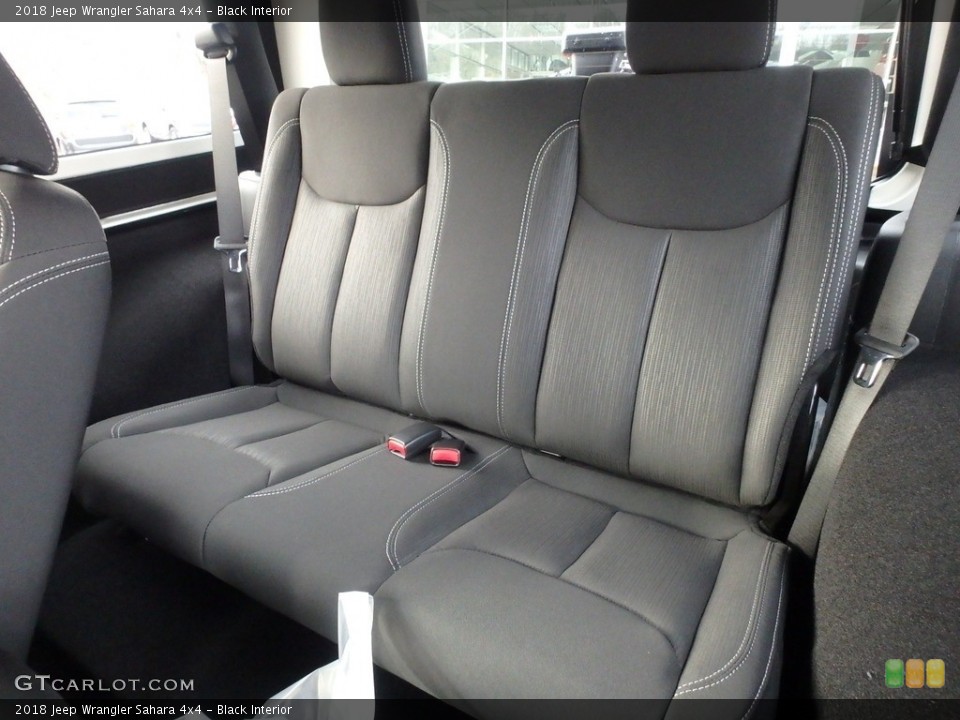 Black Interior Rear Seat for the 2018 Jeep Wrangler Sahara 4x4 #125463042