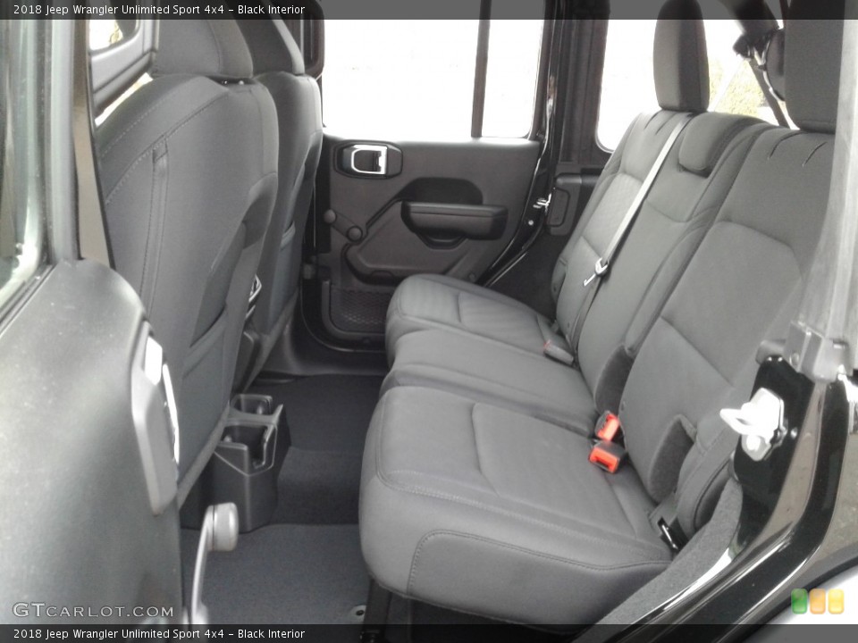 Black Interior Rear Seat for the 2018 Jeep Wrangler Unlimited Sport 4x4 #125474286