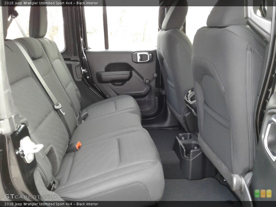 Black Interior Rear Seat for the 2018 Jeep Wrangler Unlimited Sport 4x4 #125474331