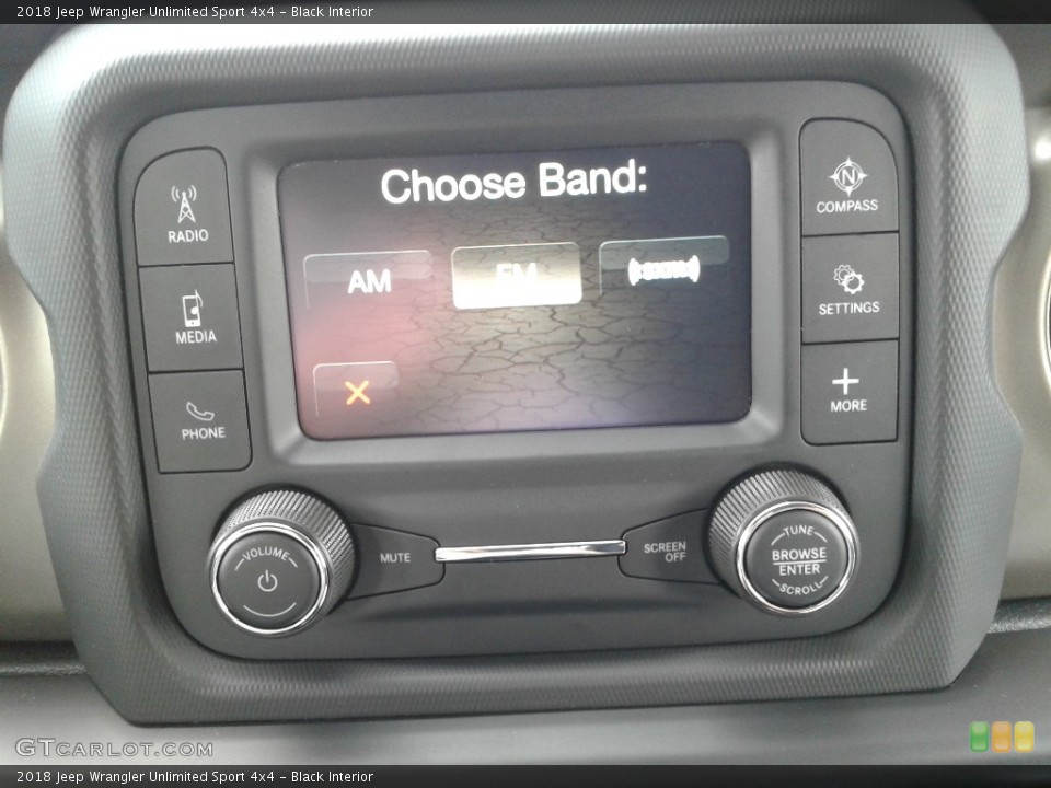 Black Interior Controls for the 2018 Jeep Wrangler Unlimited Sport 4x4 #125474496