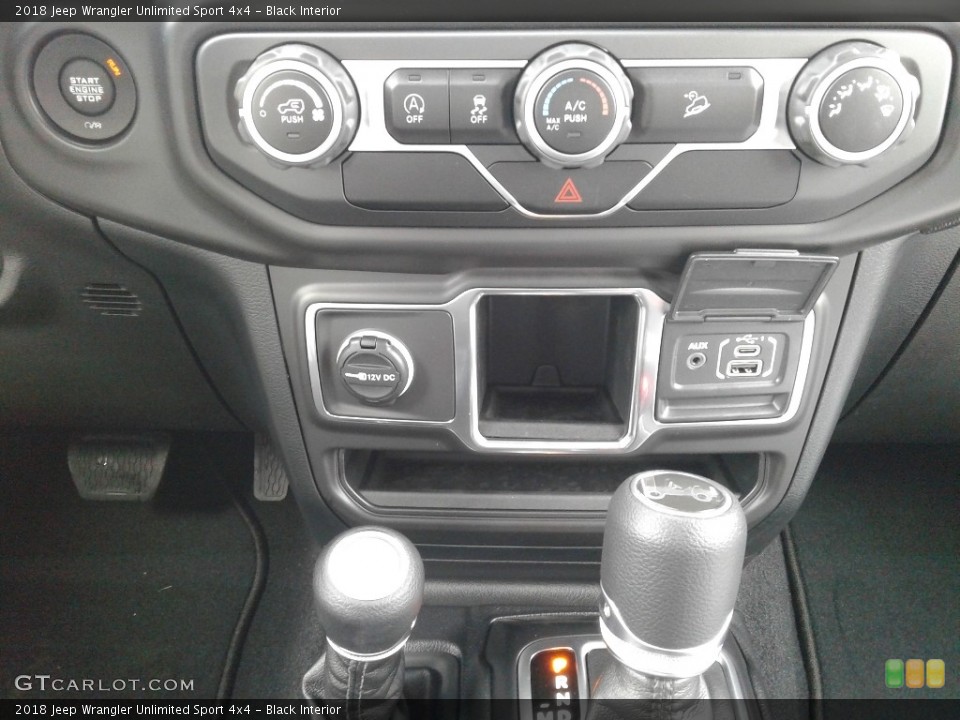 Black Interior Controls for the 2018 Jeep Wrangler Unlimited Sport 4x4 #125474568
