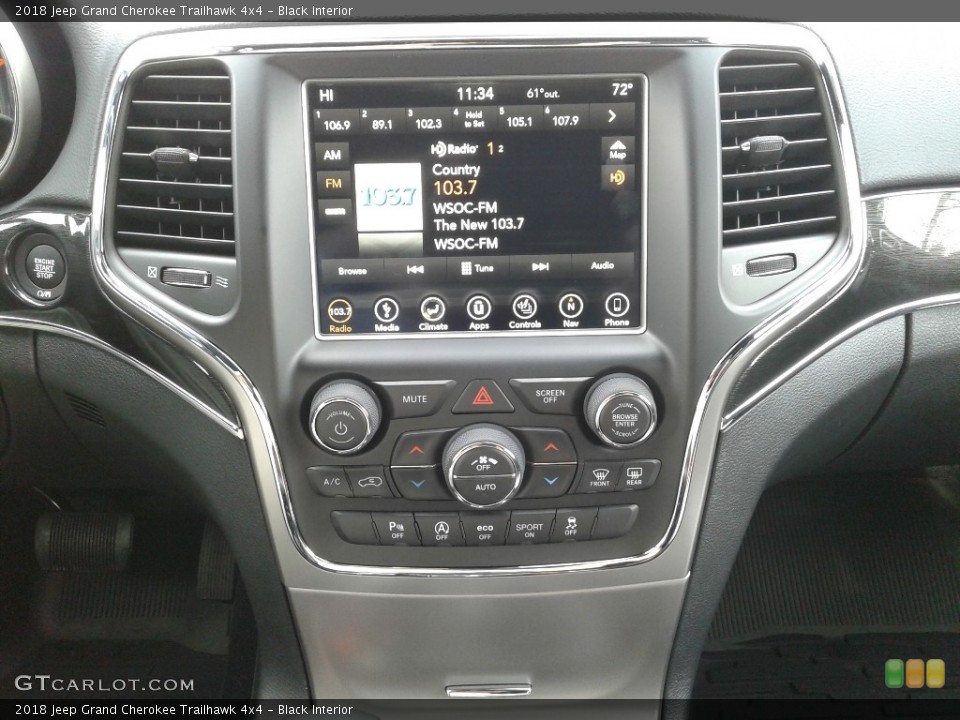 Black Interior Controls for the 2018 Jeep Grand Cherokee Trailhawk 4x4 #125475219