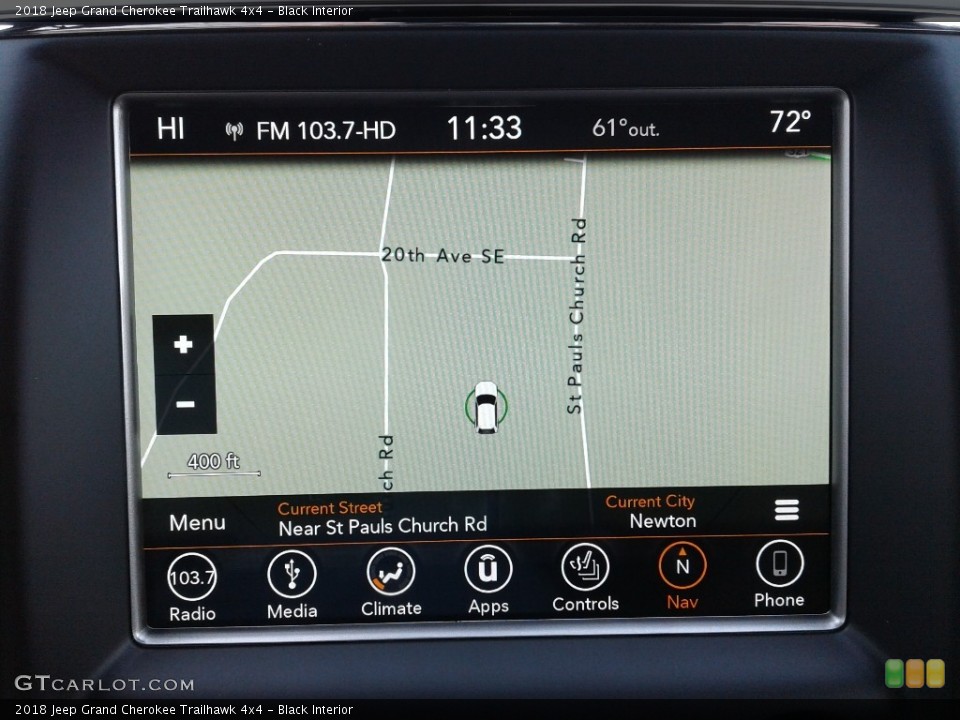 Black Interior Navigation for the 2018 Jeep Grand Cherokee Trailhawk 4x4 #125475303