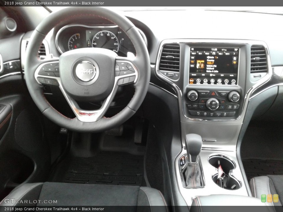 Black Interior Dashboard for the 2018 Jeep Grand Cherokee Trailhawk 4x4 #125475498