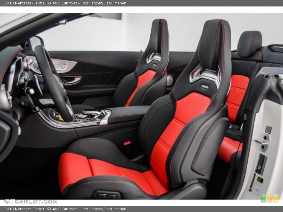 Red Pepper/Black Interior Photo for the 2018 Mercedes-Benz C 63 AMG Cabriolet #125493761