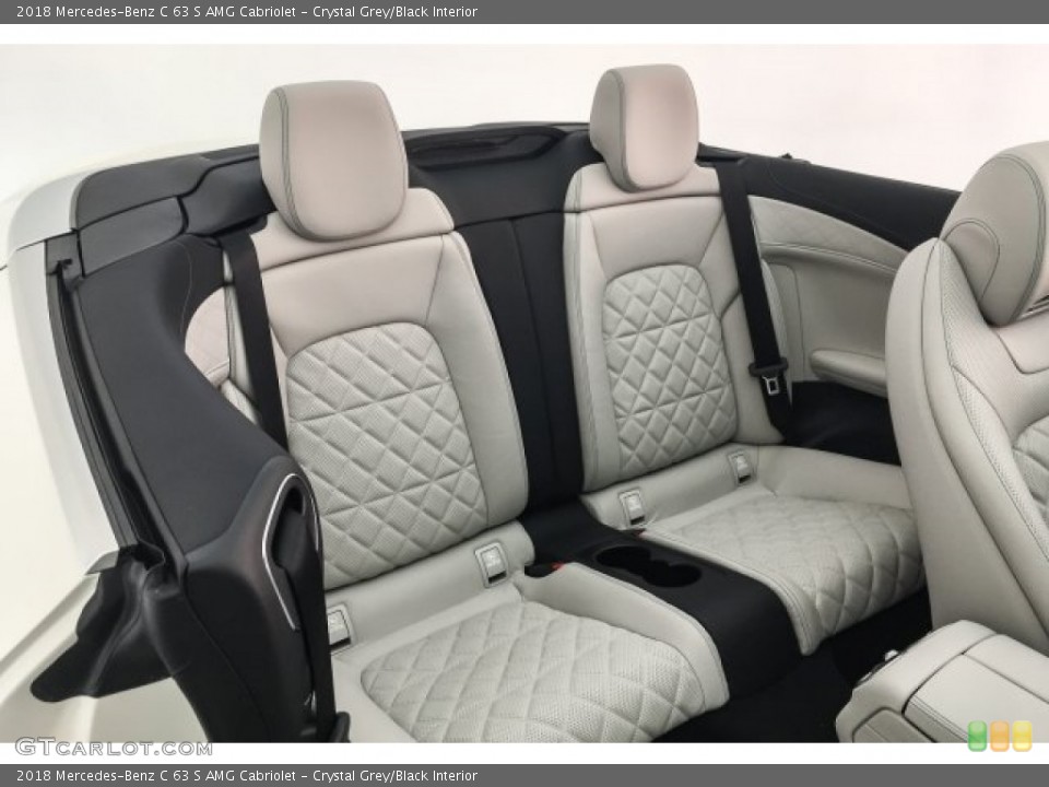 Crystal Grey/Black Interior Rear Seat for the 2018 Mercedes-Benz C 63 S AMG Cabriolet #125494847