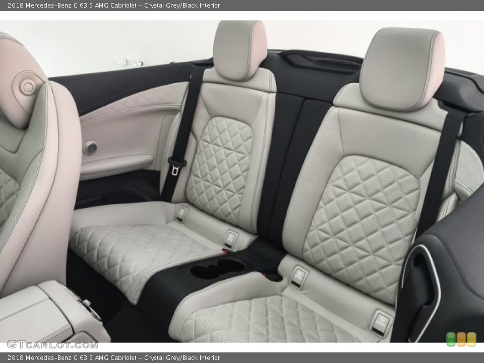 Crystal Grey/Black Interior Rear Seat for the 2018 Mercedes-Benz C 63 S AMG Cabriolet #125494889