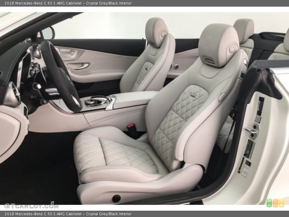 Crystal Grey/Black Interior Front Seat for the 2018 Mercedes-Benz C 63 S AMG Cabriolet #125494900