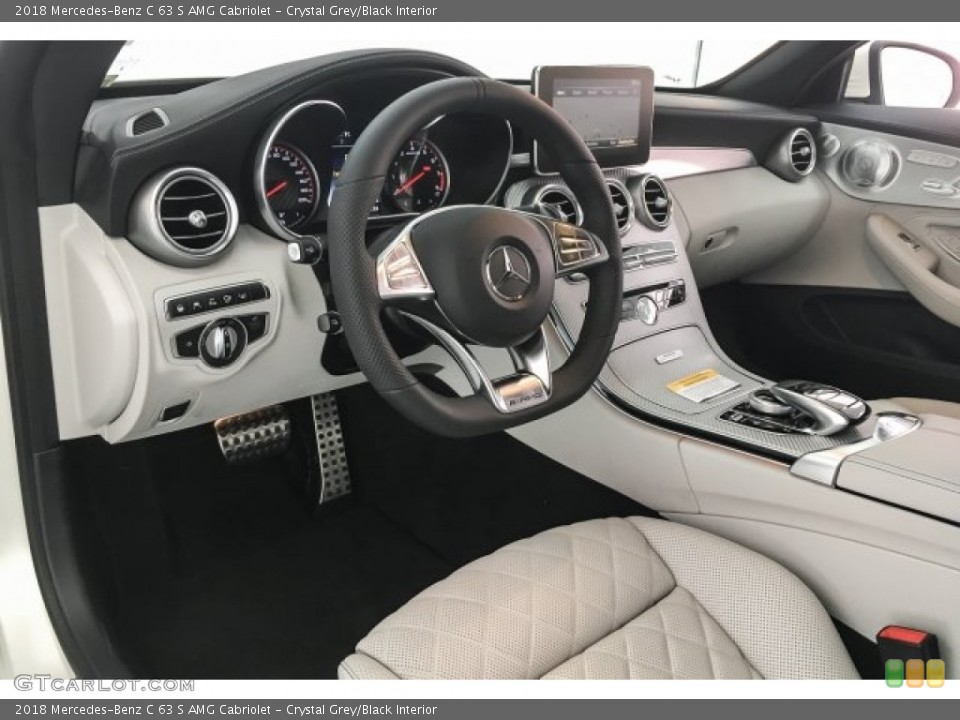 Crystal Grey/Black Interior Dashboard for the 2018 Mercedes-Benz C 63 S AMG Cabriolet #125494971