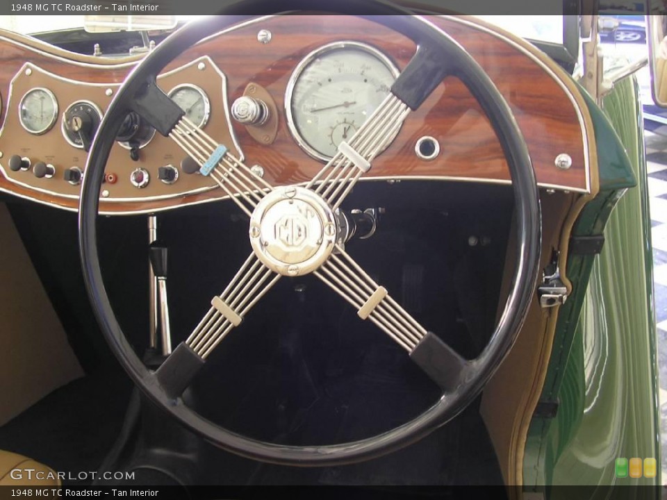 Tan Interior Steering Wheel for the 1948 MG TC Roadster #12550873