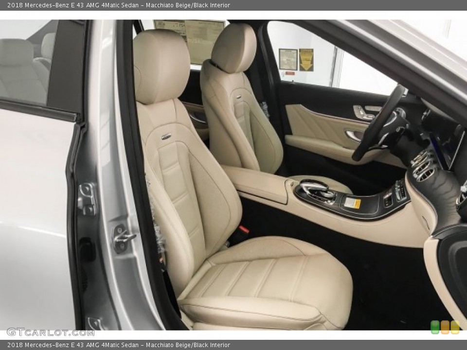 Macchiato Beige/Black Interior Front Seat for the 2018 Mercedes-Benz E 43 AMG 4Matic Sedan #125511623
