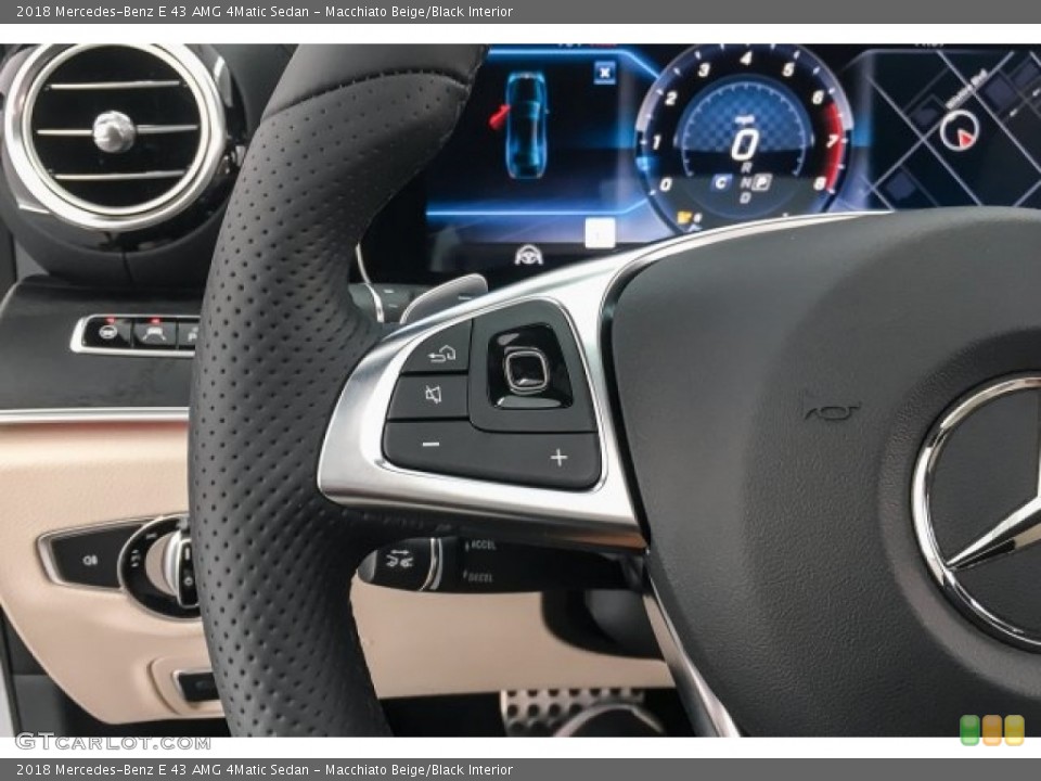 Macchiato Beige/Black Interior Controls for the 2018 Mercedes-Benz E 43 AMG 4Matic Sedan #125511805