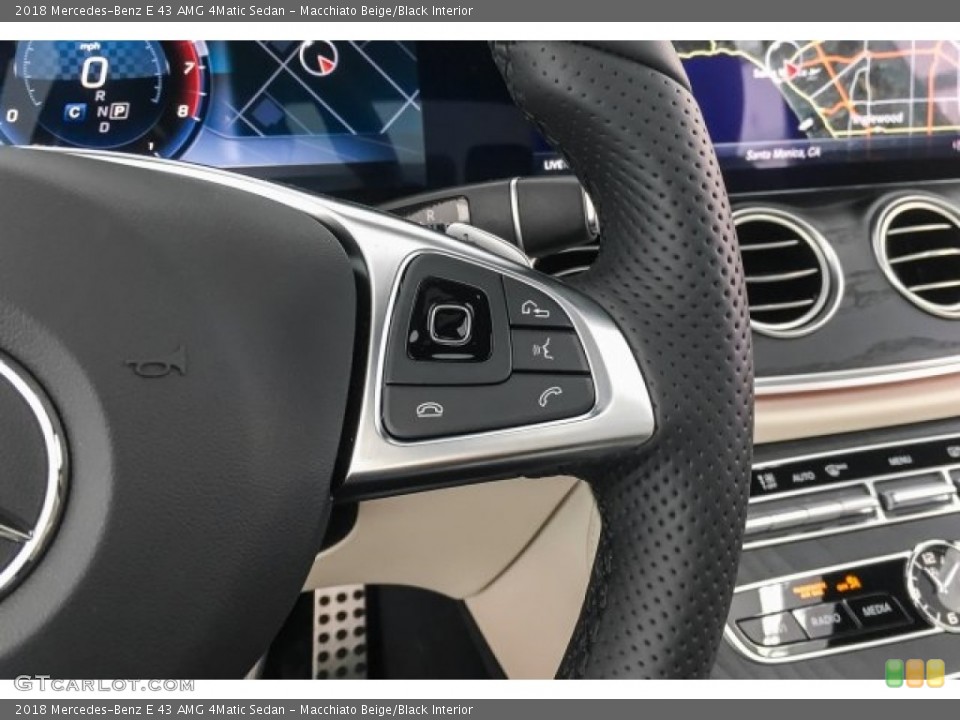 Macchiato Beige/Black Interior Controls for the 2018 Mercedes-Benz E 43 AMG 4Matic Sedan #125511819