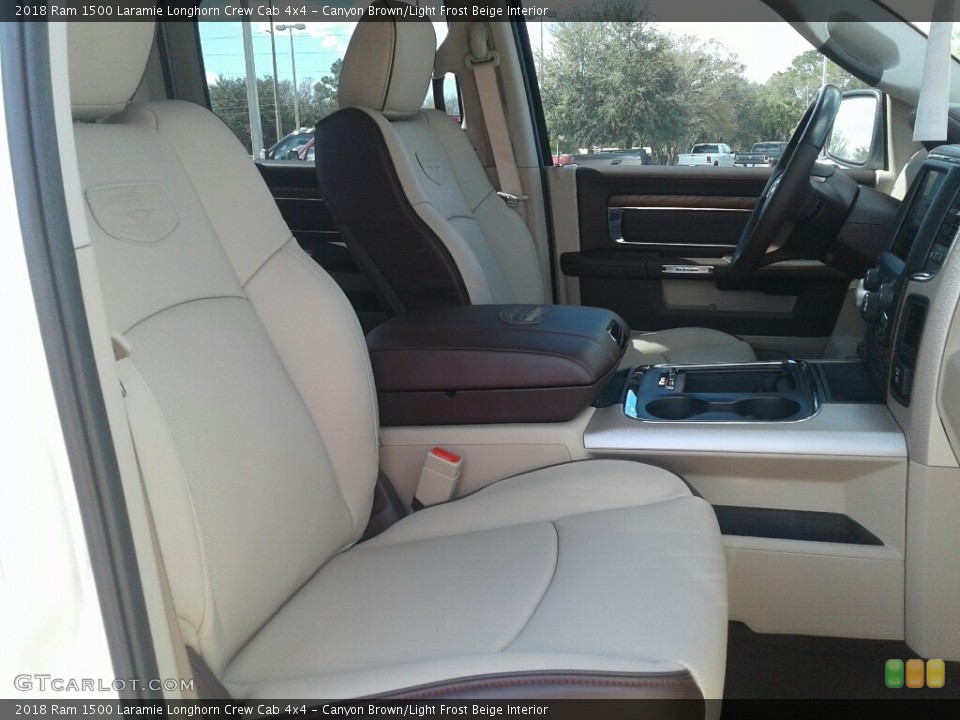 Canyon Brown/Light Frost Beige Interior Front Seat for the 2018 Ram 1500 Laramie Longhorn Crew Cab 4x4 #125524885