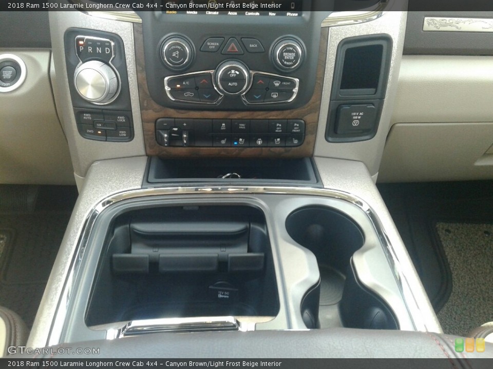 Canyon Brown/Light Frost Beige Interior Controls for the 2018 Ram 1500 Laramie Longhorn Crew Cab 4x4 #125524985