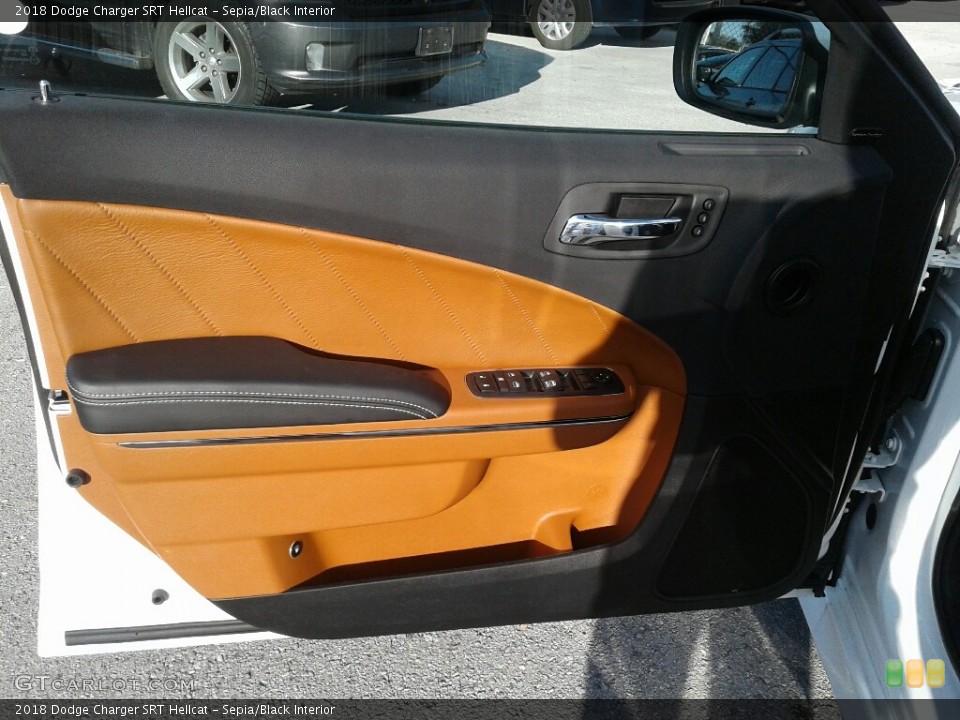 Sepia/Black Interior Door Panel for the 2018 Dodge Charger SRT Hellcat #125526176