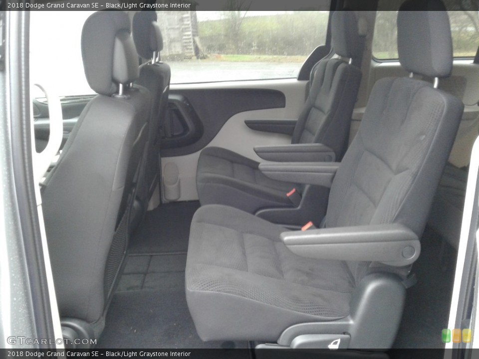 Black/Light Graystone Interior Rear Seat for the 2018 Dodge Grand Caravan SE #125529182