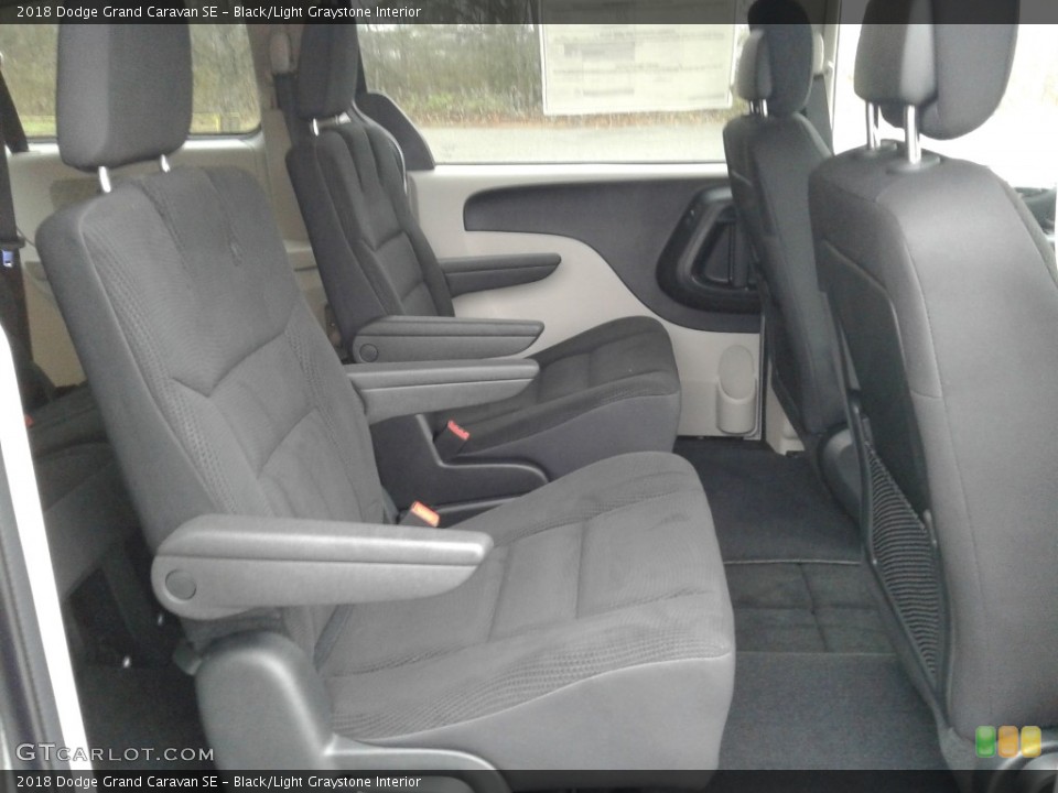Black/Light Graystone Interior Rear Seat for the 2018 Dodge Grand Caravan SE #125529296