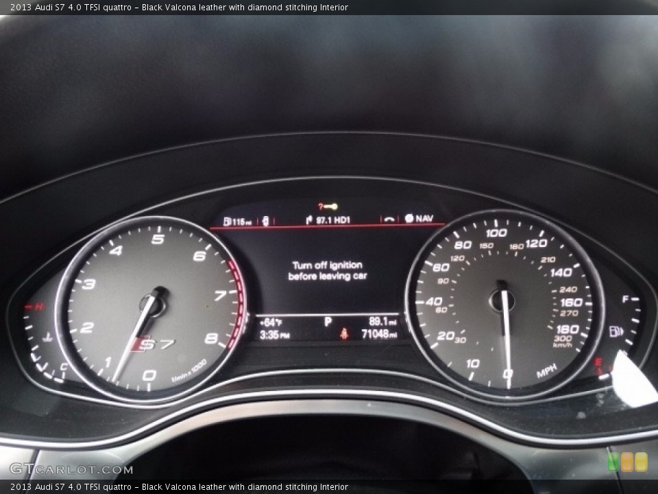 Black Valcona leather with diamond stitching Interior Gauges for the 2013 Audi S7 4.0 TFSI quattro #125529629