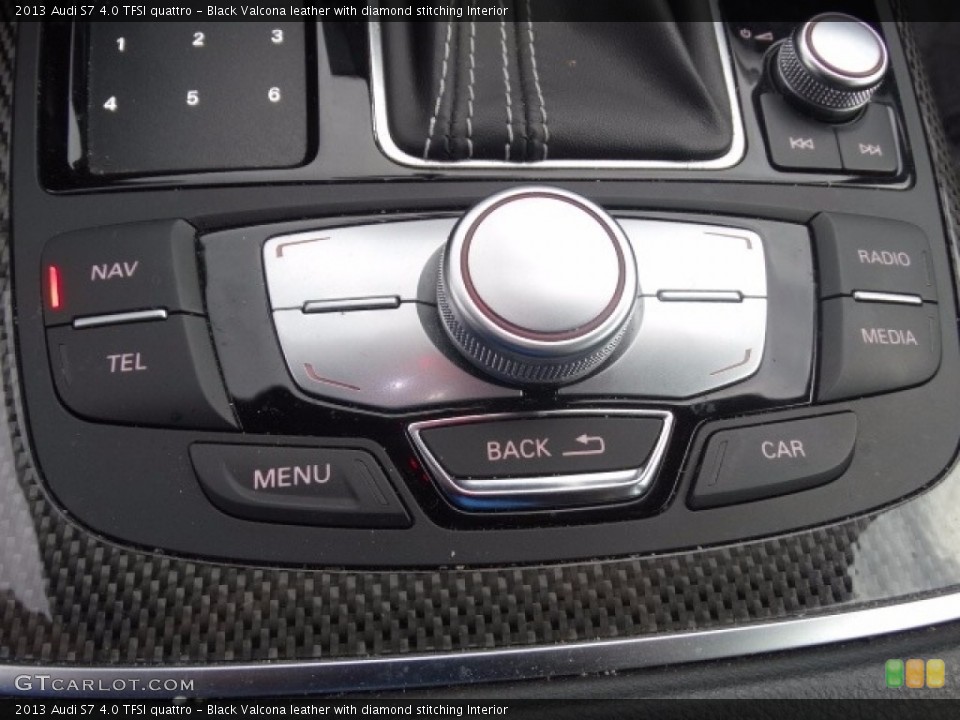 Black Valcona leather with diamond stitching Interior Controls for the 2013 Audi S7 4.0 TFSI quattro #125529734