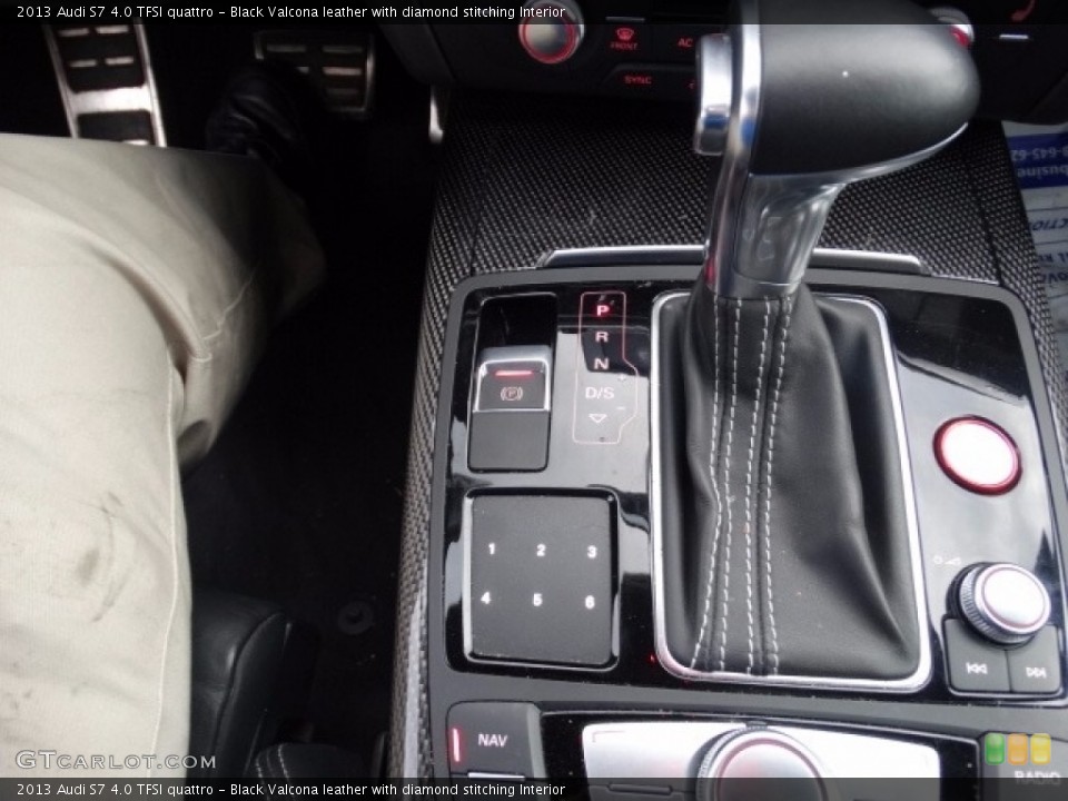 Black Valcona leather with diamond stitching Interior Transmission for the 2013 Audi S7 4.0 TFSI quattro #125529782