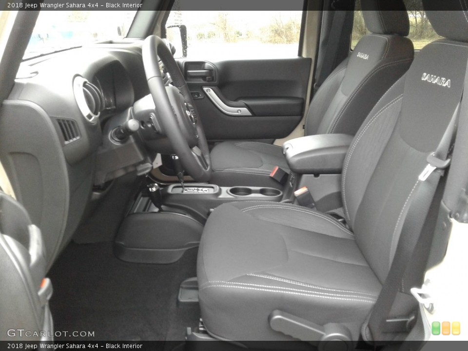 Black Interior Front Seat for the 2018 Jeep Wrangler Sahara 4x4 #125530359