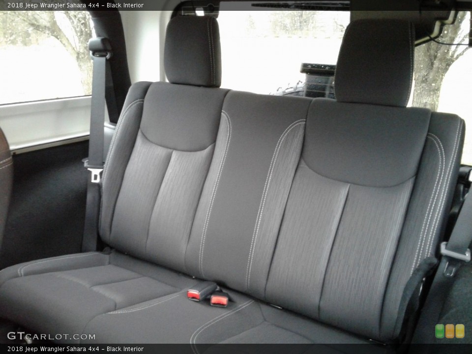 Black Interior Rear Seat for the 2018 Jeep Wrangler Sahara 4x4 #125530379