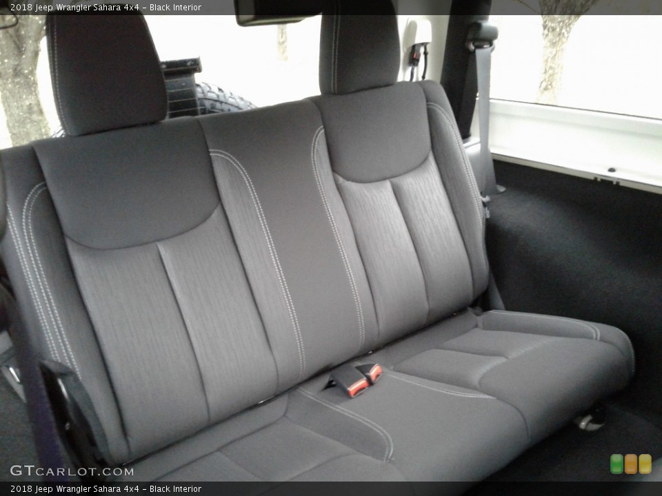 Black Interior Rear Seat for the 2018 Jeep Wrangler Sahara 4x4 #125530418
