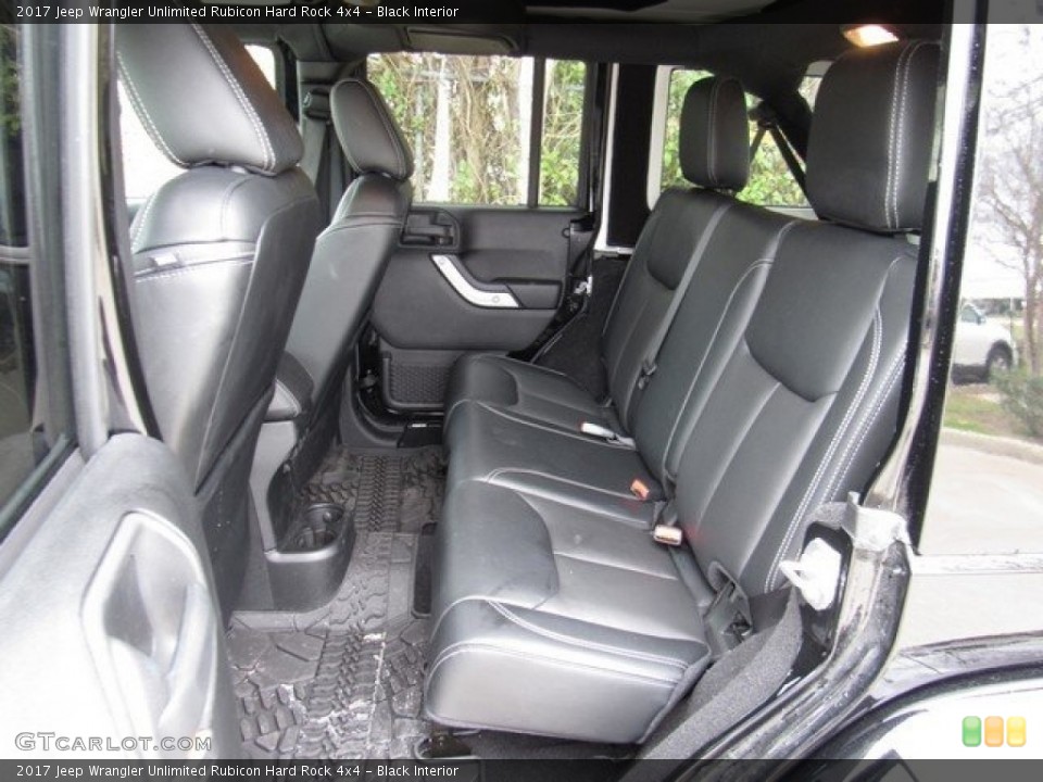 Black Interior Rear Seat for the 2017 Jeep Wrangler Unlimited Rubicon Hard Rock 4x4 #125550903