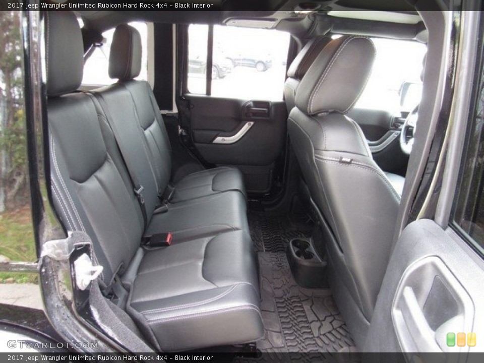 Black Interior Rear Seat for the 2017 Jeep Wrangler Unlimited Rubicon Hard Rock 4x4 #125551017