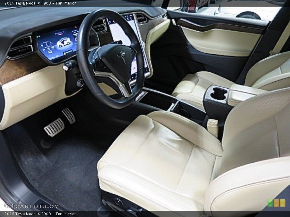Tan Interior Photo for the 2016 Tesla Model X P90D #125564844