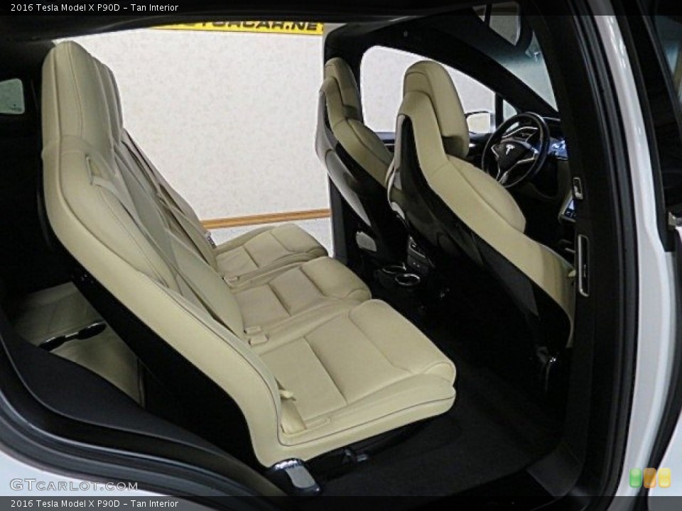 Tan Interior Rear Seat for the 2016 Tesla Model X P90D #125564897