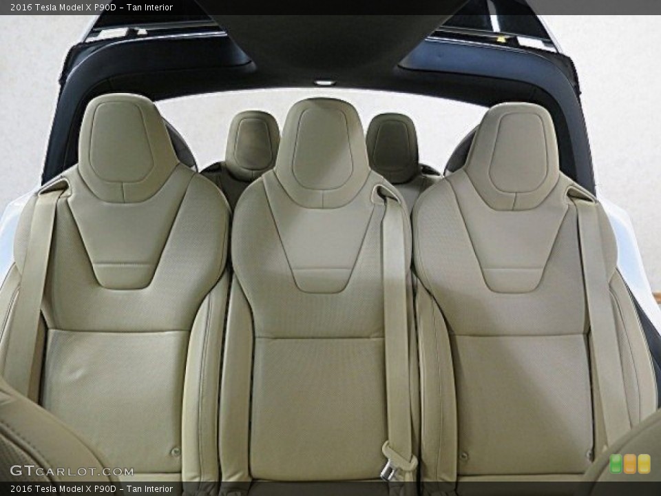 Tan Interior Rear Seat for the 2016 Tesla Model X P90D #125564919