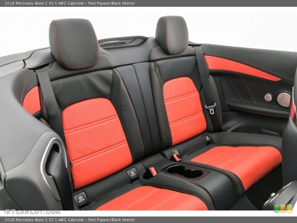Red Pepper/Black Interior Rear Seat for the 2018 Mercedes-Benz C 63 S AMG Cabriolet #125577048