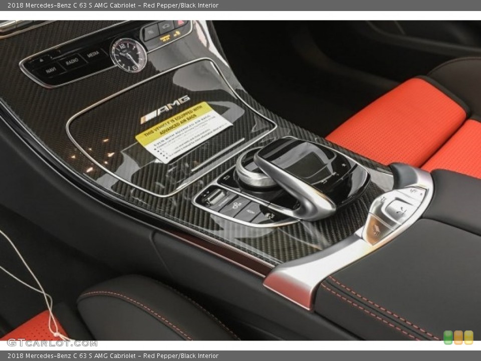 Red Pepper/Black Interior Transmission for the 2018 Mercedes-Benz C 63 S AMG Cabriolet #125577135
